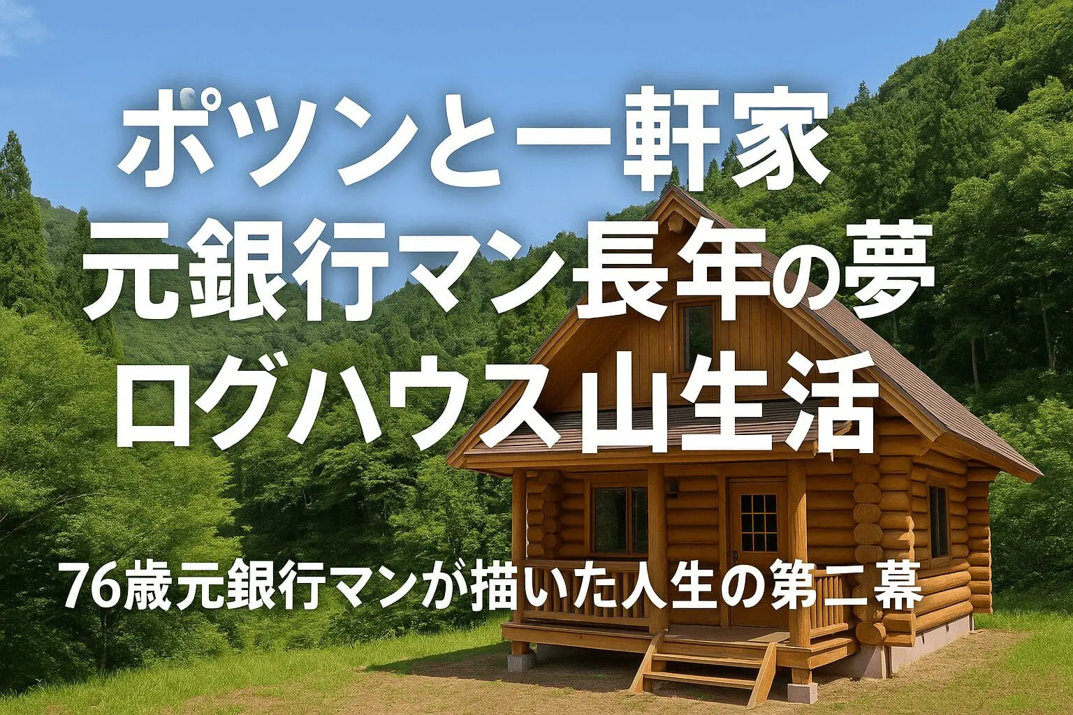 ポツンと一軒家元銀行マン長年の夢ログハウス山生活