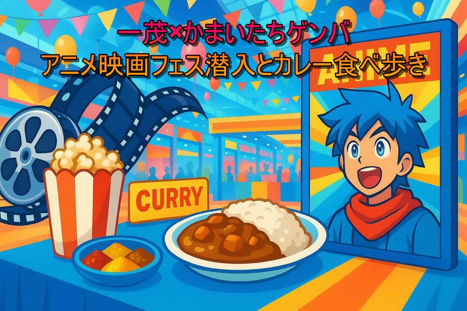 一茂×かまいたちゲンバ アニメ映画フェス潜入とカレー食べ歩き