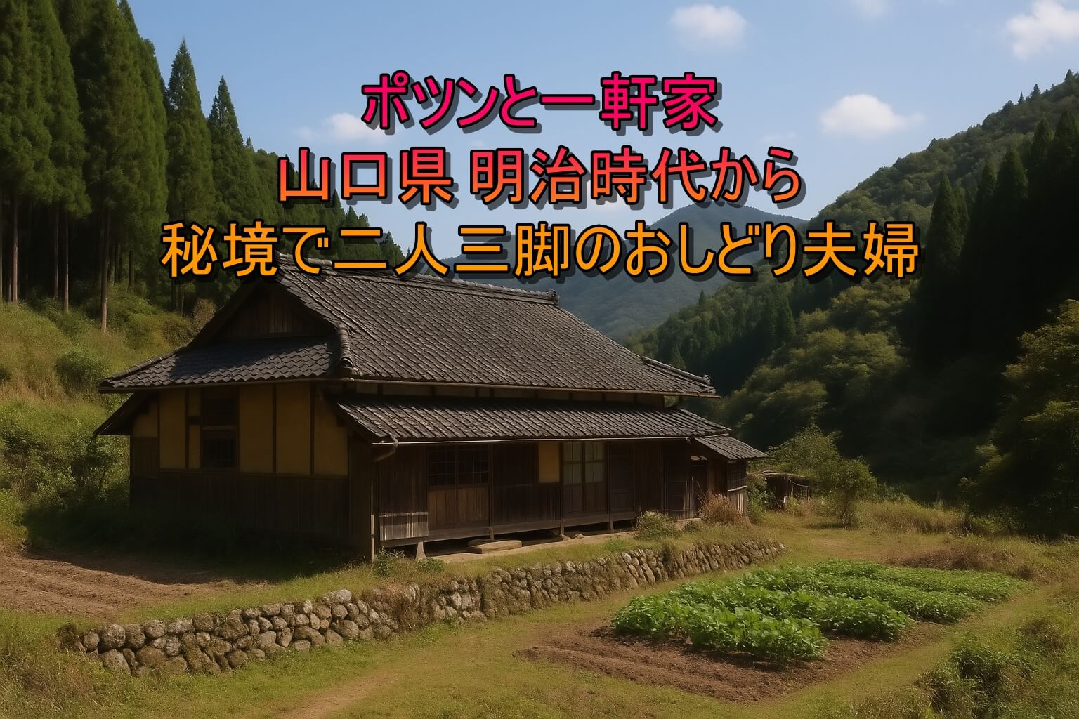 ポツンと一軒家 山口県 明治時代から秘境で二人三脚のおしどり夫婦