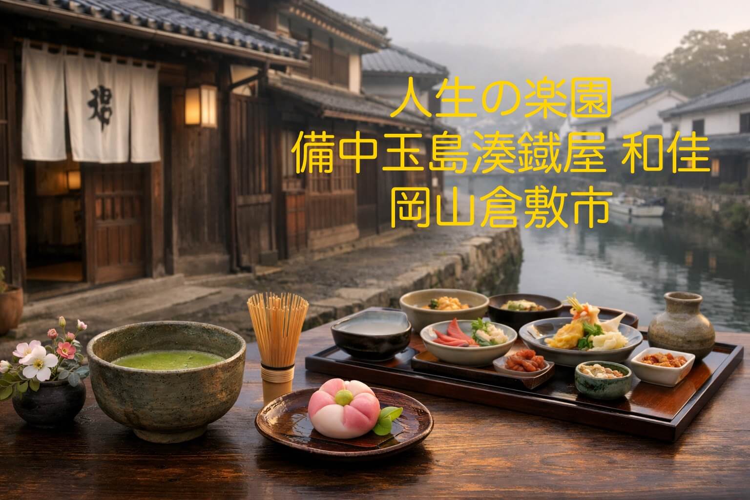 人生の楽園 備中玉島湊鐡屋 わたしのお茶事和佳 岡山倉敷市！1月31日（土）18:00〜18:30
