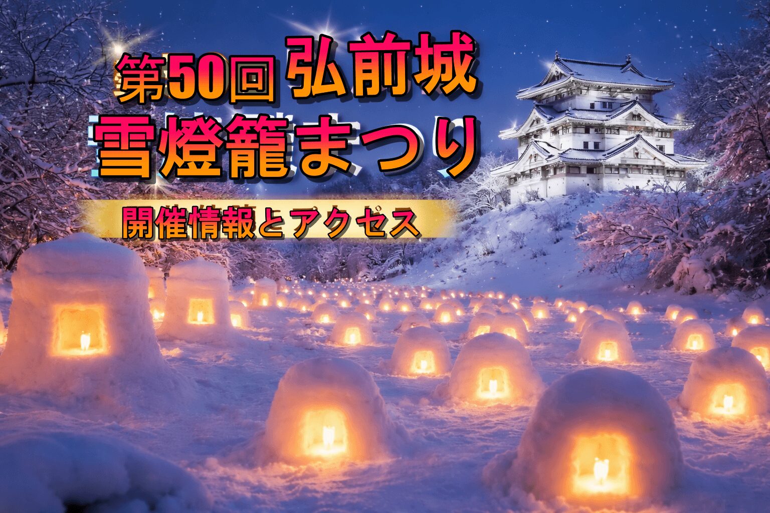 第50回弘前城雪燈籠まつり 開催情報とアクセス！見どころいっぱい