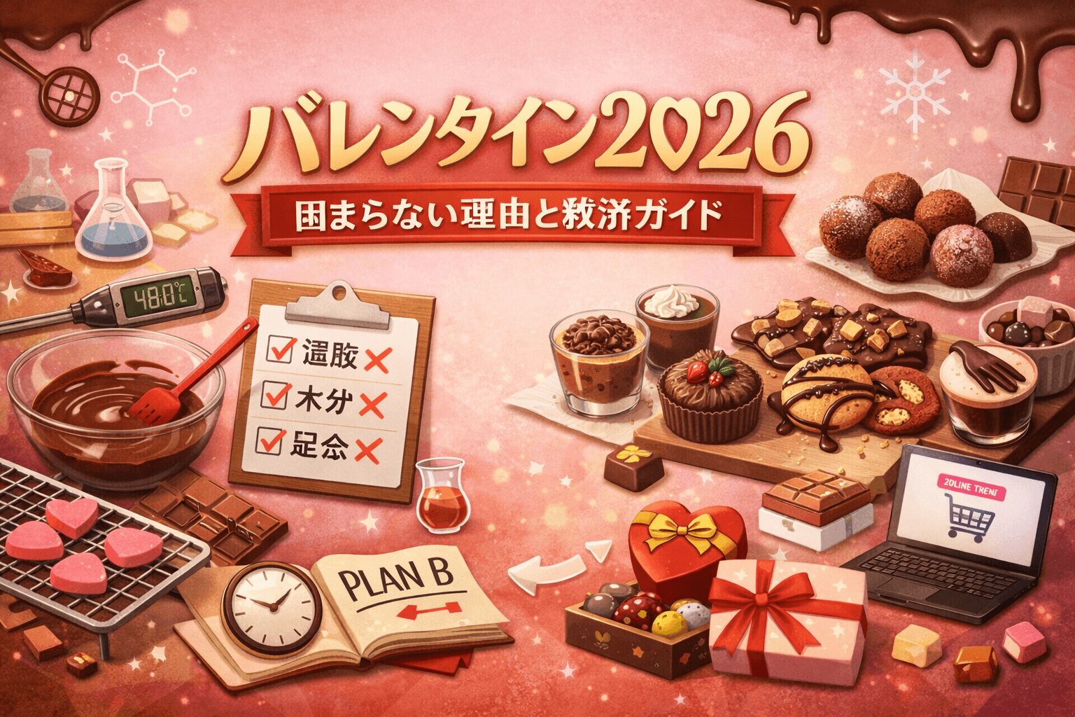 バレンタイン2026 手作り派の落とし穴｜固まらない原因と救済策