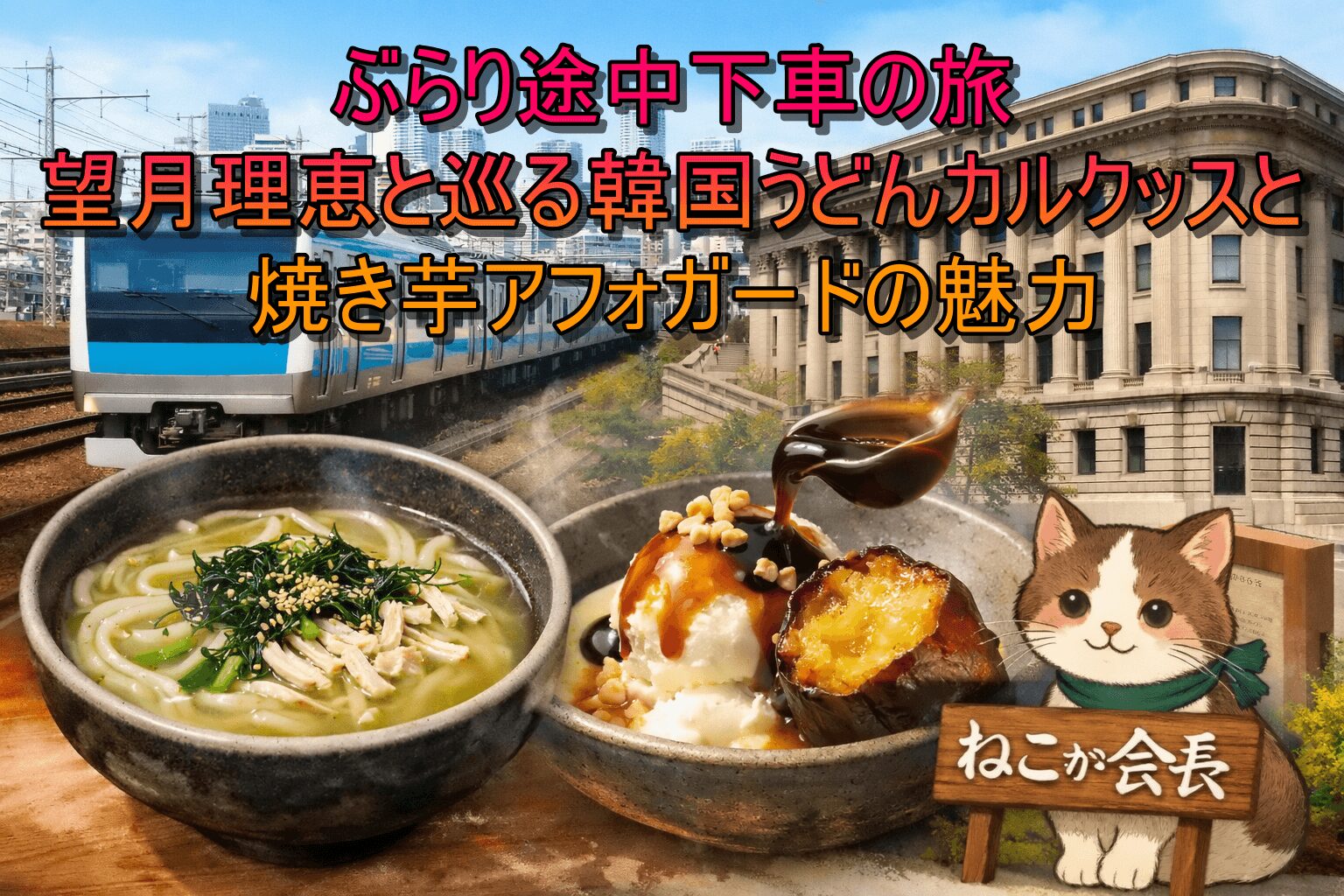 ぶらり途中下車の旅 望月理恵と巡る韓国うどんカルクッスと焼き芋アフォガードの魅力