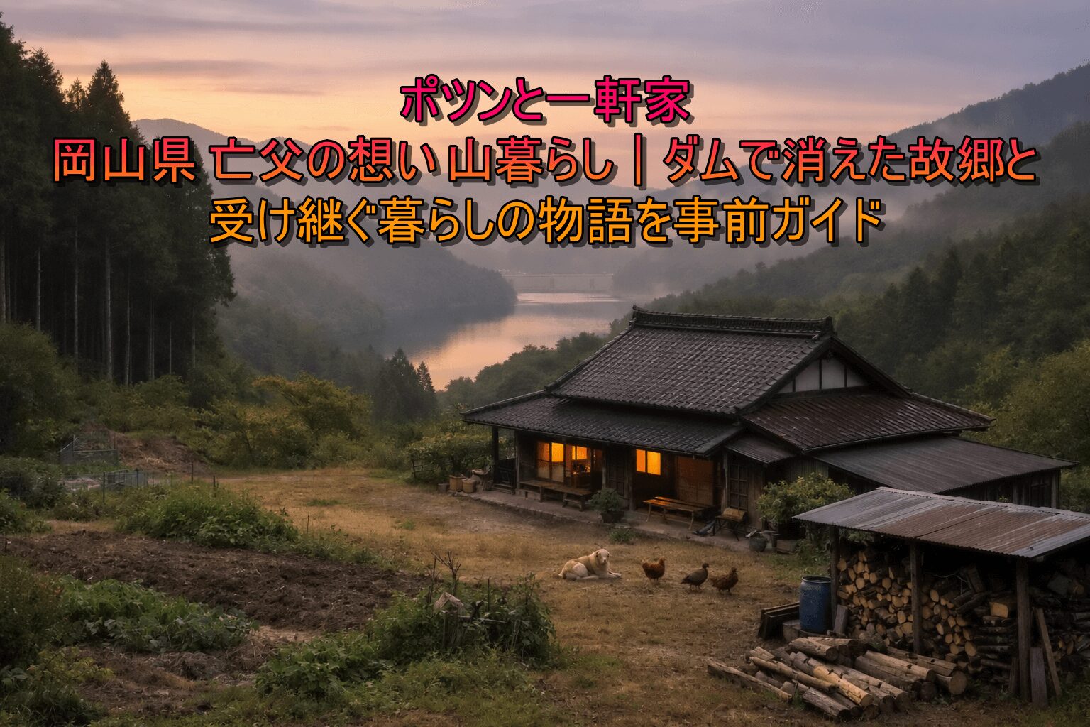 ポツンと一軒家 岡山県 亡父の想い 山暮らし｜ダムで消えた故郷と受け継ぐ暮らしの物語を事前ガイド