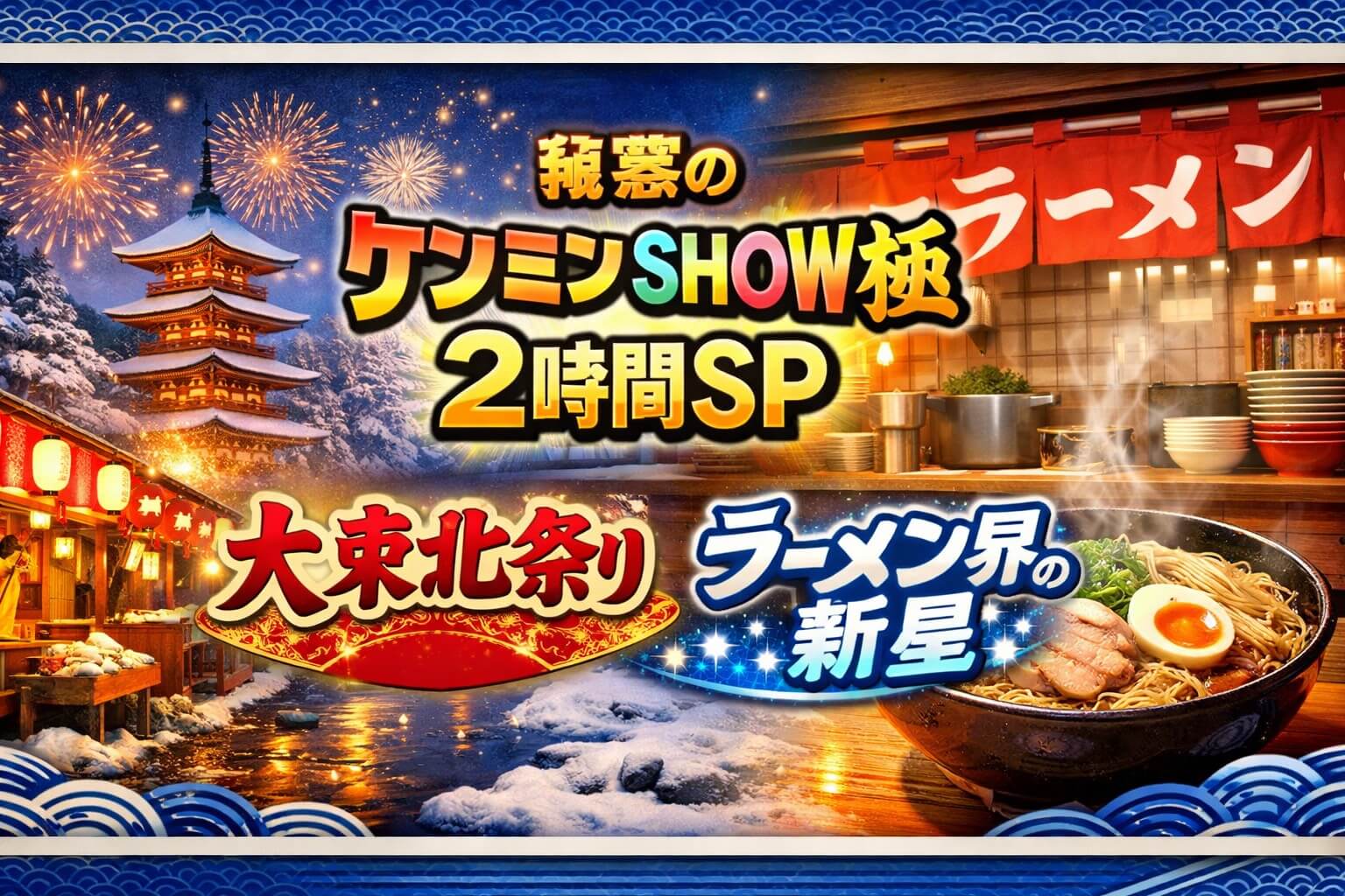 2026年1月8日放送の「秘密のケンミンSHOW極2時間SP」は、大東北祭りとラーメン界の新星特集の豪華2本立て！東北6県のご当地文化や納豆グルメ、最新ご当地ラーメンの注目トレンドを県民スターが熱く語る必見回。番組内容や出演者、見どころを分かりやすく徹底解説します。