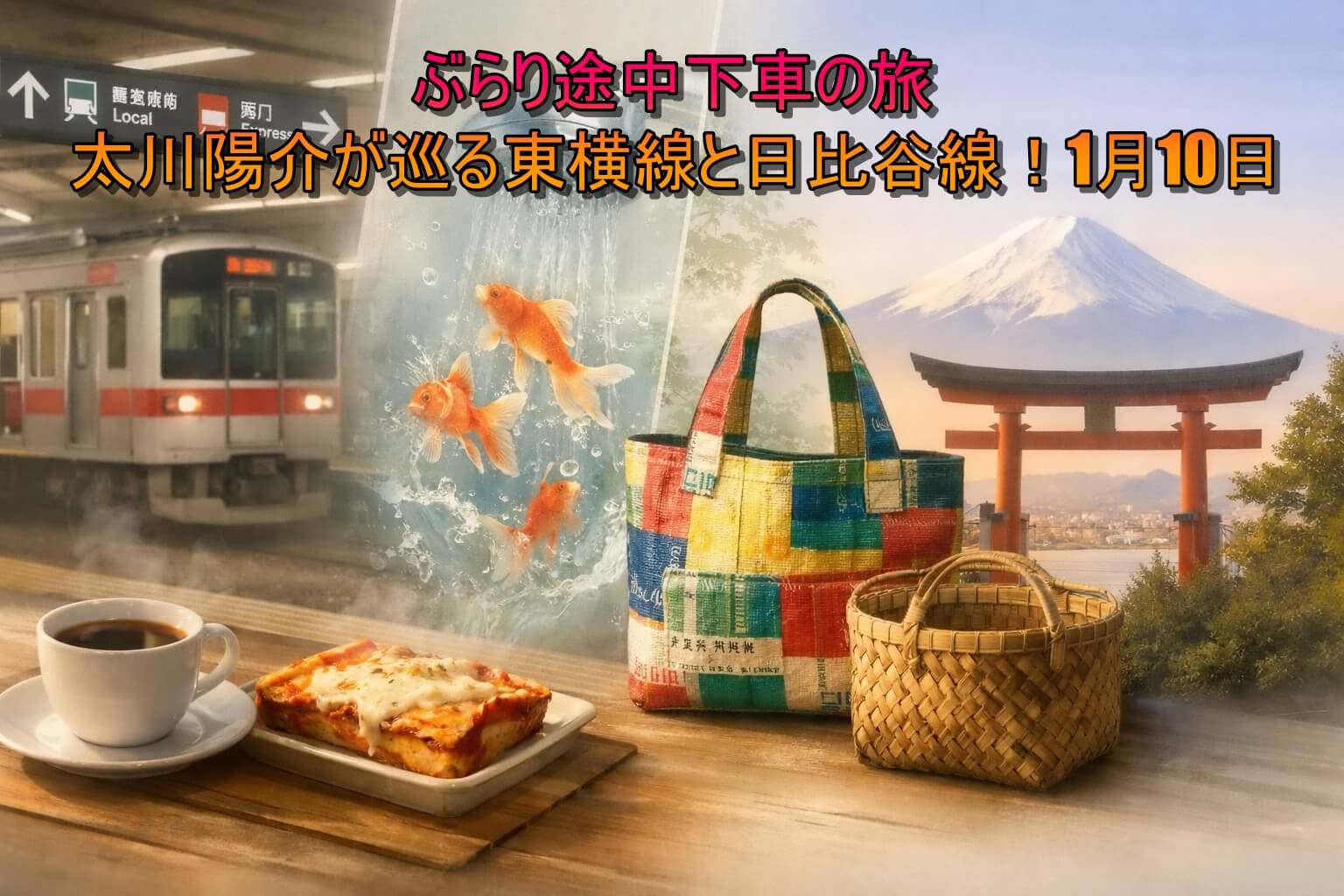 ぶらり途中下車の旅 太川陽介が巡る東横線と日比谷線！1月10日