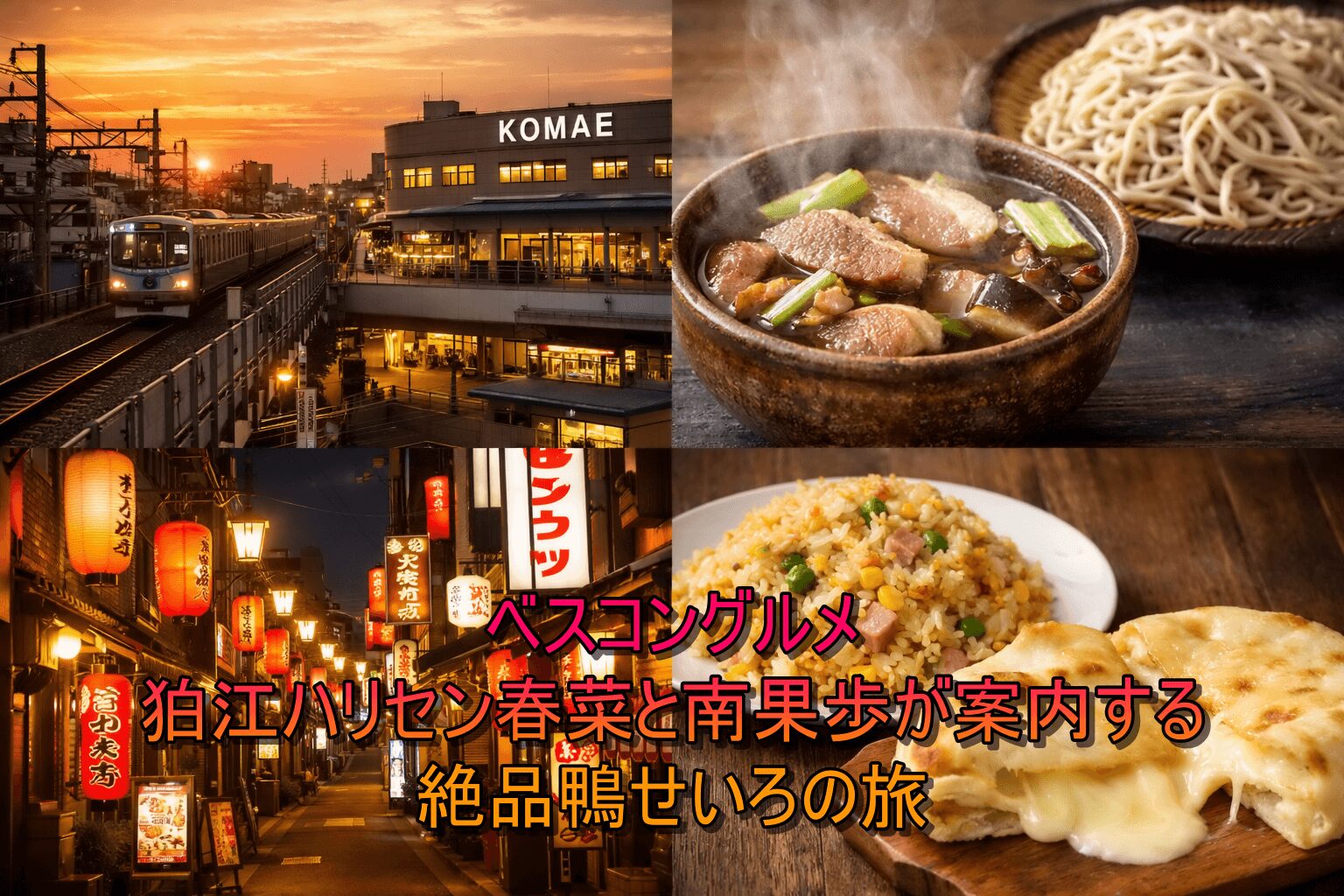 ベスコングルメ狛江～喜多見ハリセン春菜が案内する絶品鴨せいろの旅！南果歩参戦