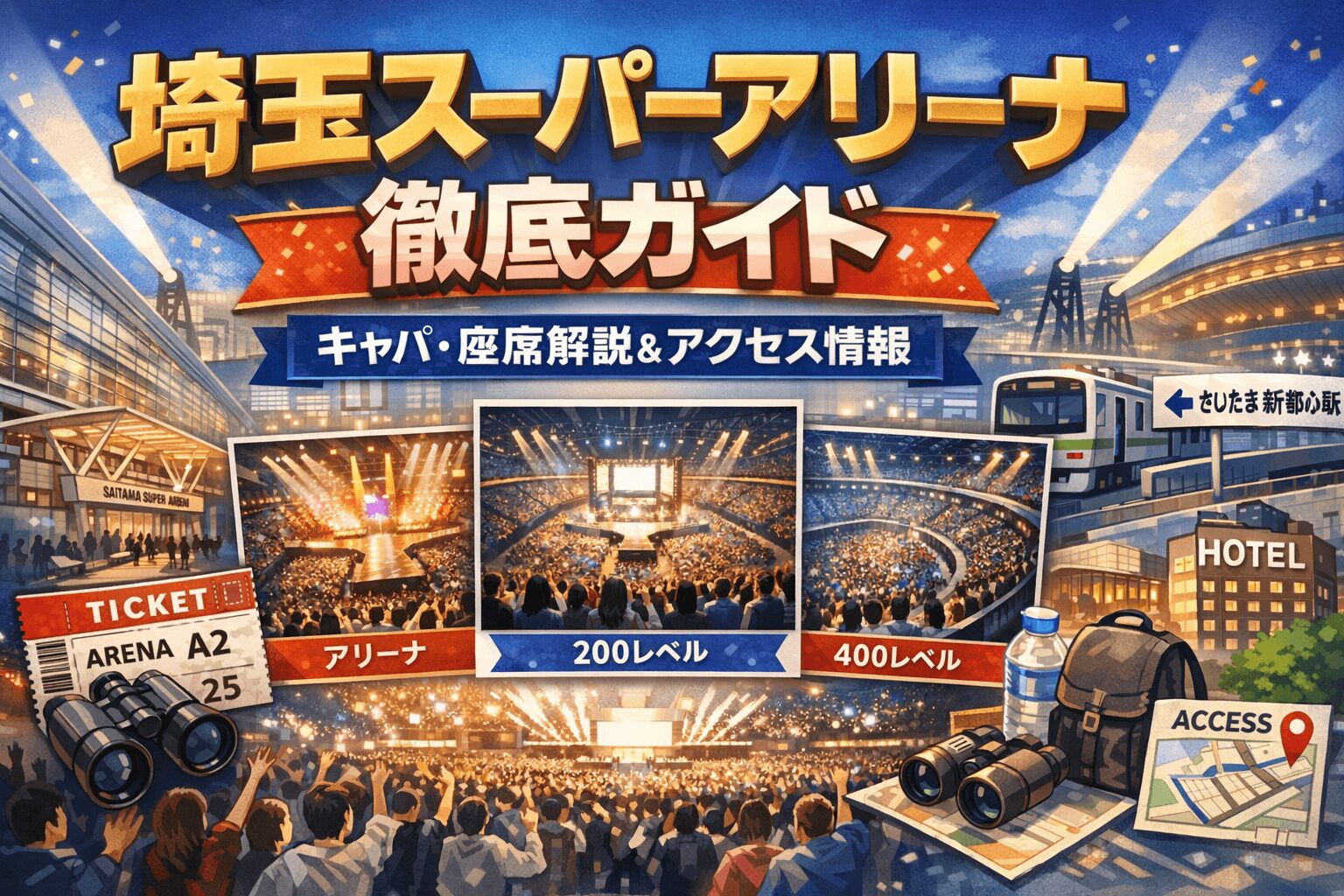 さいたまスーパーアリーナのキャパは何人？モード別に最大収容人数を完全解説