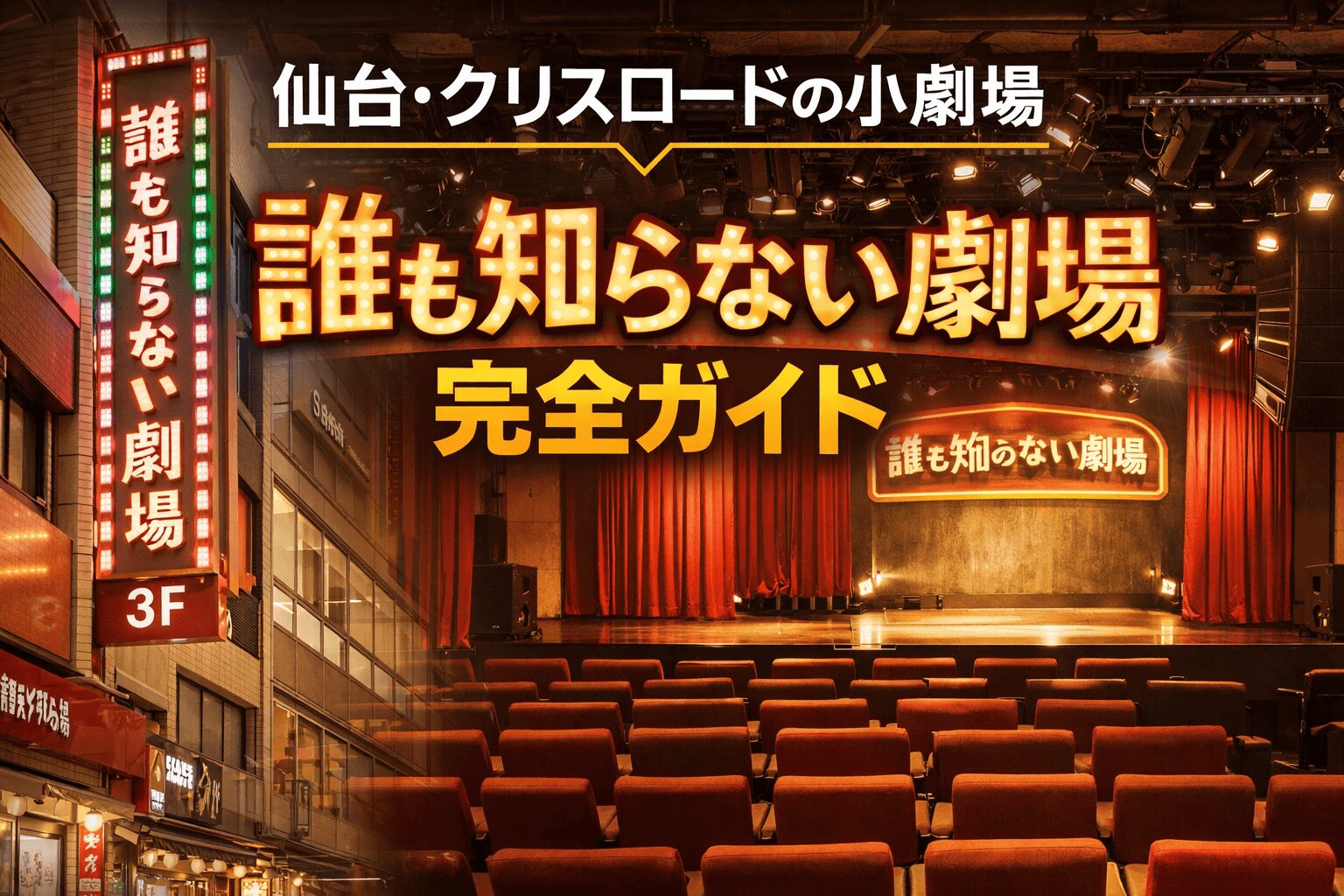 誰も知らない劇場 仙台の完全ガイド|アクセス・座席・キャパを解説
