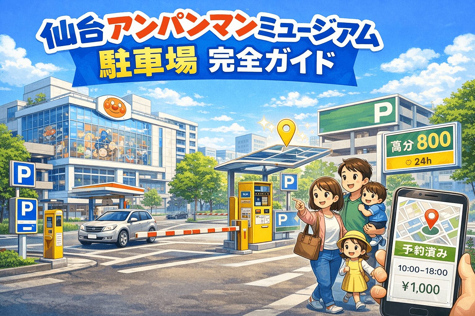 仙台アンパンマンミュージアム駐車場まとめ｜料金・安い周辺・予約情報
