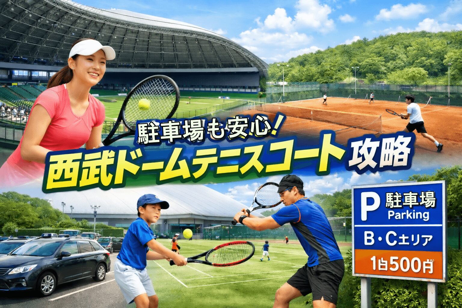 駐車場も安心！西武ドームテニスコートを攻略！アクセス方法と料金も詳しく