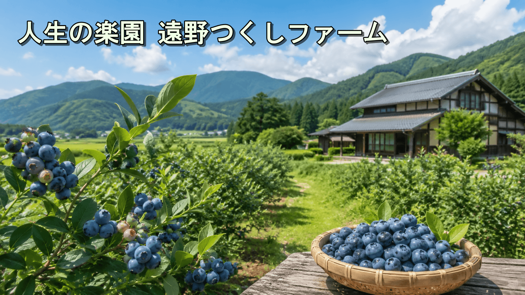 人生の楽園 8月15日放送は遠野つくしファームのブルーベリー農園と民宿!民話の里遠野