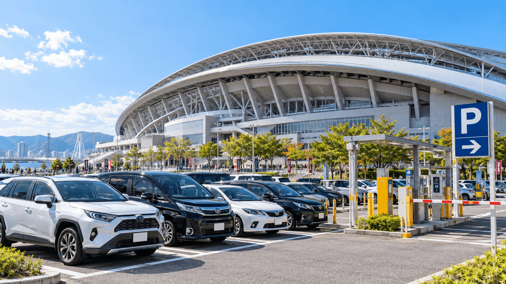 ノエビアスタジアム神戸の駐車場